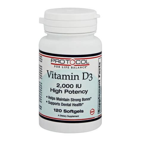 Protocol Vitamin D3 2000 Iu Immune Support Healthy Bones And Teeth