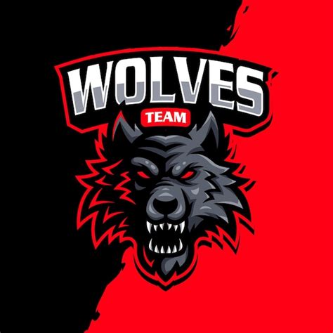 Wolves Mascot Logo Esport Gaming Vetor Premium