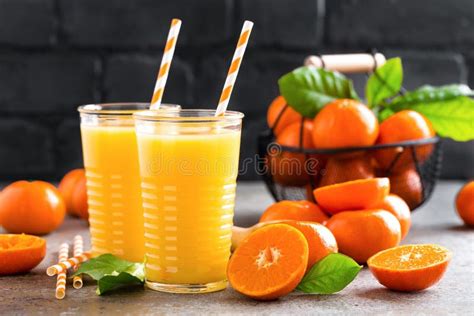 Mandarin Orange Juice Refreshing Summer Drink Fruit Refreshment