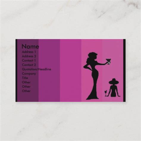 Silhouette Of Women Business Card
