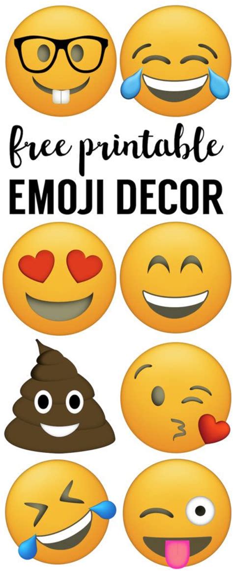 Copy and paste symbols free! Emoji Faces Printable {Free Emoji Printables | Free ...
