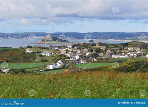 Picturesque Perranuthnoe Village Cornwall Stock Image Image Of