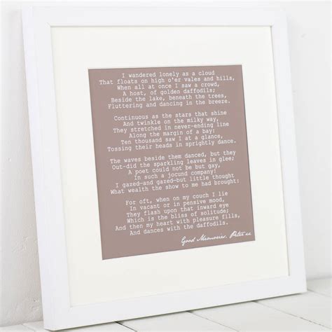 Personalised Mounted Poem Art Print By Milly Inspired