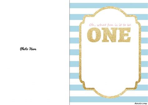 Free Printable 1st Birthday Invitations Template Download Hundreds