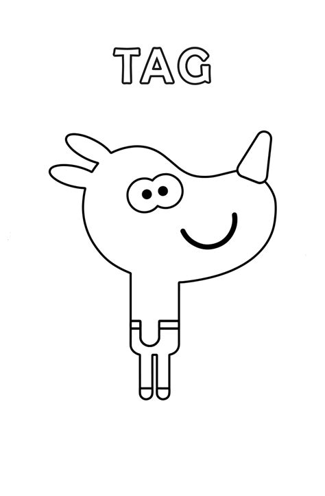 Tag Colouring Sheet Hey Duggee Official Website