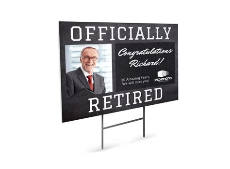 Retirement Party Yard Sign Template Mycreativeshop