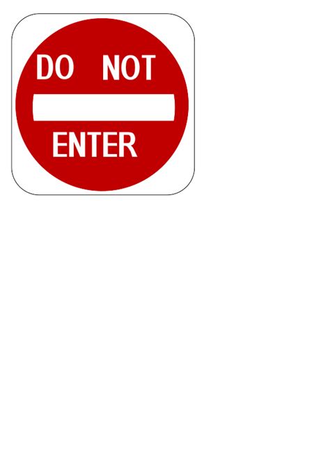 Do Not Enter Sign Clip Art At Vector Clip Art Online