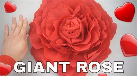Diy Giant Paper Roses Simplekidscrafts Simplekidscrafts Youtube
