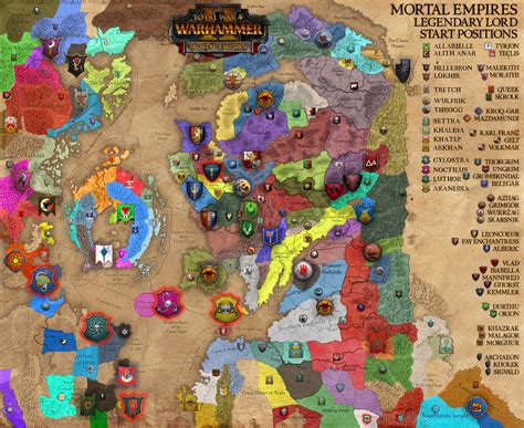 Total War Warhammer Mortal Empires Map With All Factions Printingter