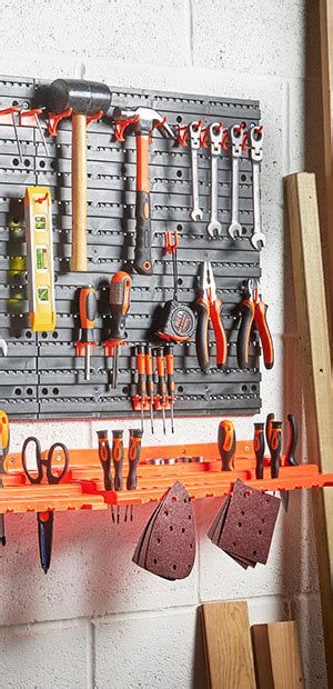 Vonhaus Garage Tool Storage With Shelf And Pegboard For Multiple Tools