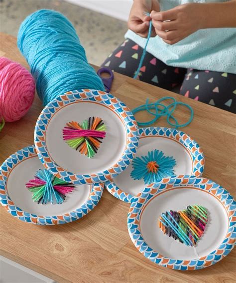 Pappteller Weben Fun Crafts For Kids Art For Kids Crafts