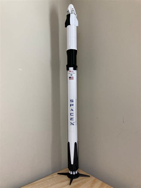 Large 5ft Spacex Falcon 9 Demo 2 Model W Crew Dragon 148 Etsy