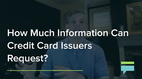 This article will help you answer that question and more—including ways to pay less interest. How Much Information Can Credit Card Issuers Request ...
