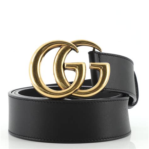 Gucci Gg Marmont Belt Leather Wide 90 895831 Rebag