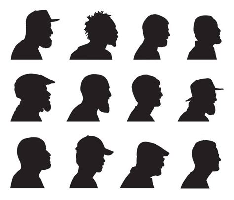 Silhouette Of Bald People Illustrations Royalty Free Vector Graphics