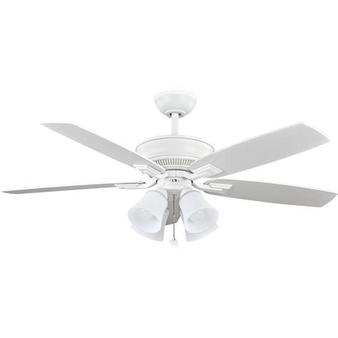 The ceiling fan also features five 52inch blades with a dual finish consisting of a. Hampton Bay Devron 52 in. LED Indoor Matte White Ceiling ...