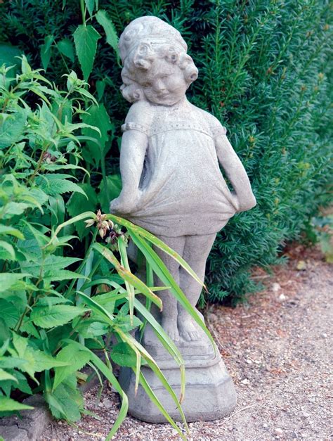 Victorian Girl Stone Statue Garden Sculpture