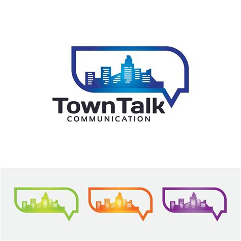 Town Talk Vector Logo Template 6120870 Vector Art At Vecteezy