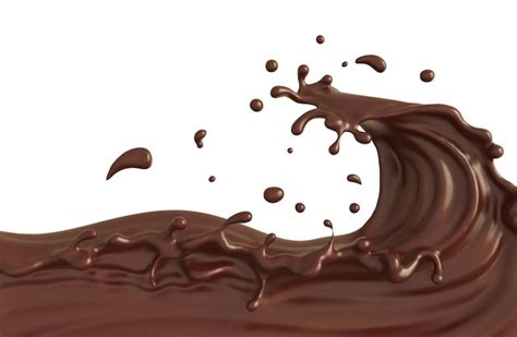 Chocolate Splash Background 3d Rendering Premium Photo
