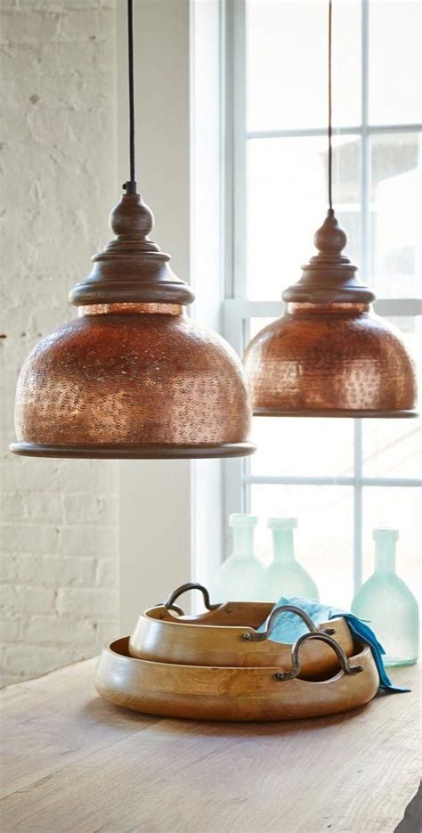 Cool Antique Kitchen Lighting In 2020 With Images Copper Lighting Copper Pendant Lights