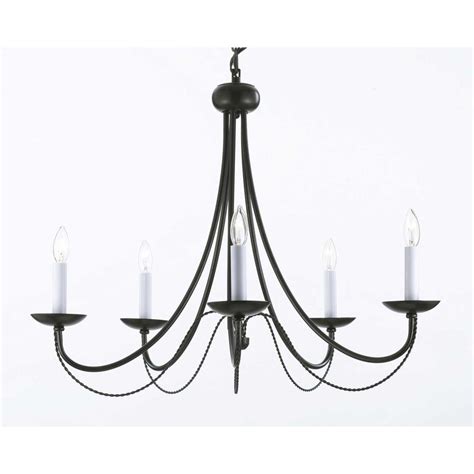 With millions of unique furniture, décor, and housewares options, we'll help you find the perfect solution for your style and your home. Versailles 5-Light Black Iron Chandelier-T40-460 - The ...