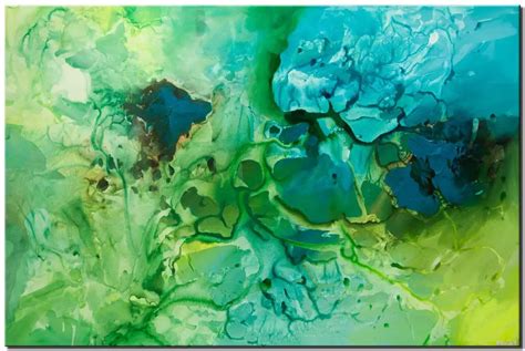 Painting For Sale Canvas Print Of Big Contemporary Green Blue Teal