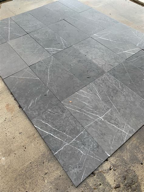 Pietra Grey Marble Honed Unfilled Tile 610x610x15mm Hunter Pavers