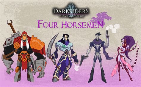 Artstation Darksiders Four Horsemen Line Up Timothy De Guzman Four