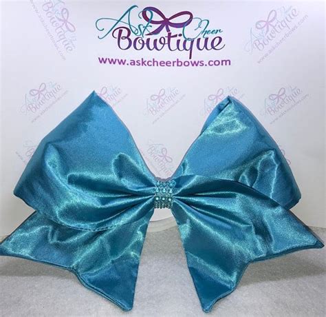 Satin 4 Turquoise Bow Bows Bows For Sale Cheer Bows