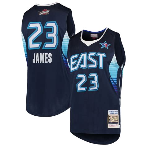 Mitchell And Ness Lebron James Cleveland Cavaliers Navy Hardwood Classics