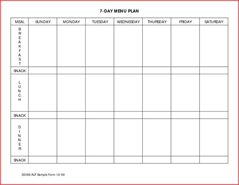 7 Day Weekly Planner Template Printable Calendar Inspiration Design