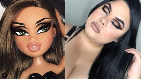 bratz doll inspired makeup bombshell  youtube