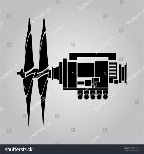 Black Turbojet Airplane Engine Propeller On Stock Vector Royalty Free