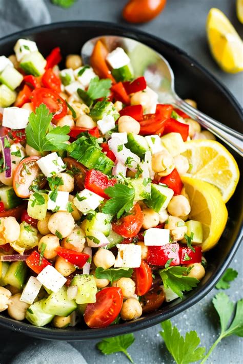 Mediterranean Chickpea Salad With Cucumber Evolving Table