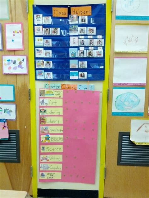 Pre K And K Center Chart With Student Picture Cards Classroom Jobs