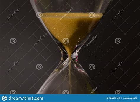 Beautiful Hourglass Close Up Time Passing By Timer Stock Image