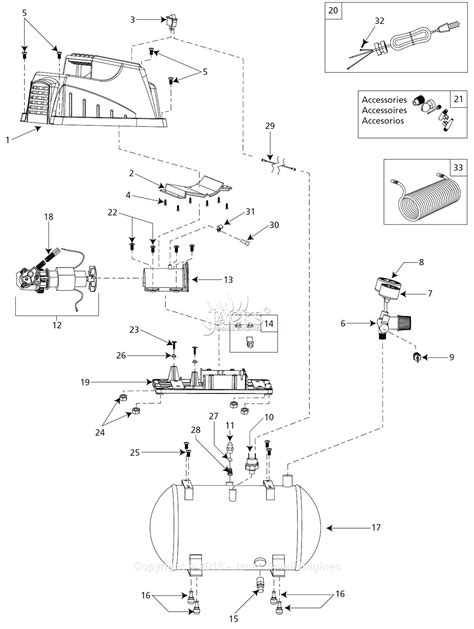 Campbell Hausfeld FP209402 Parts Diagram For Air Compressor Parts