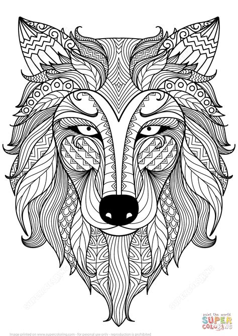 75+ zentangle art designs, patterns & zentangle coloring pages for adults & kids. Varg Zentangle Målarbok | Gratis Målarbilder att skriva ut