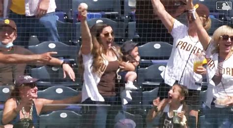Watch Mom Catches Foul Ball While Holding Baby At Baseball Game