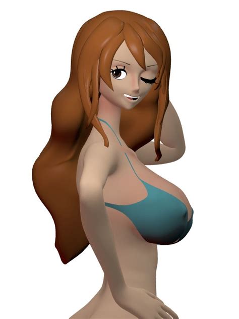 Anime Woman In Bikini 3d Model 29 Blend Free3d
