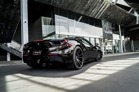 The shower of italian tricolore scheme is also seen on the edge of the paddle shifters and. Black on Black Ferrari 488 GTB with Forgiato Wheels - GTspirit