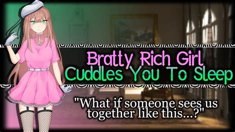 bratty rich girl cuddles you to sleep[bossy][tsundere][spoiled] slice of life asmr roleplay