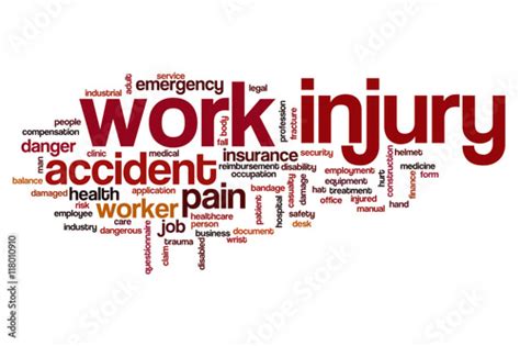 Work Injury Word Cloud Stock Photo And Royalty Free Images On Fotolia