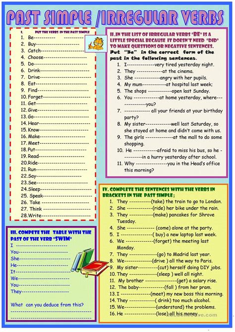 Past Simple Irregular Verbs Grammar Guide And Practice