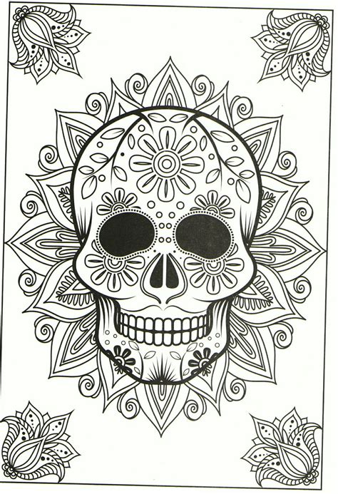 Browse coloring pages for adults wallpapers, images and pictures. Pin by Amanda Eaton on Skull | Skull coloring pages ...