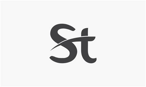 St Letter Logo Isolated On White Background 4699319 Vector Art At Vecteezy