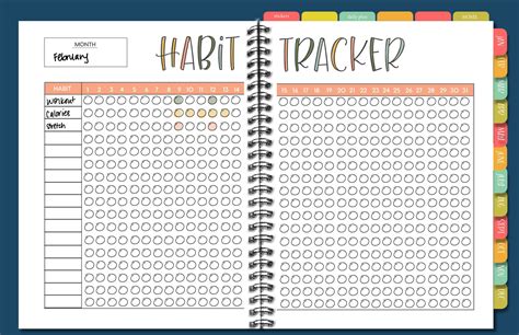 Habit Tracker Printable Digital Planner Digital Calen