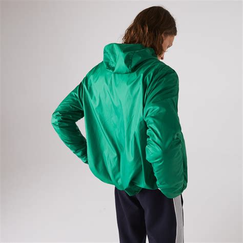 Mens Lacoste SPORT Hooded Water-Resistant Jacket Green | Lacoste ...