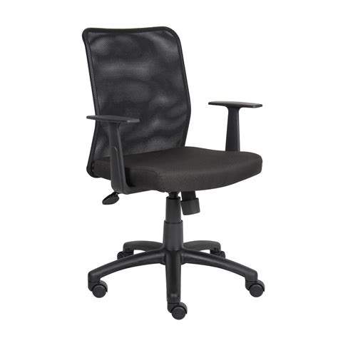 Find a great collection of fabric office & desk chairs at costco. Black Mesh Fabric Task Chair, T-Arms, Pneumatic Lift ...