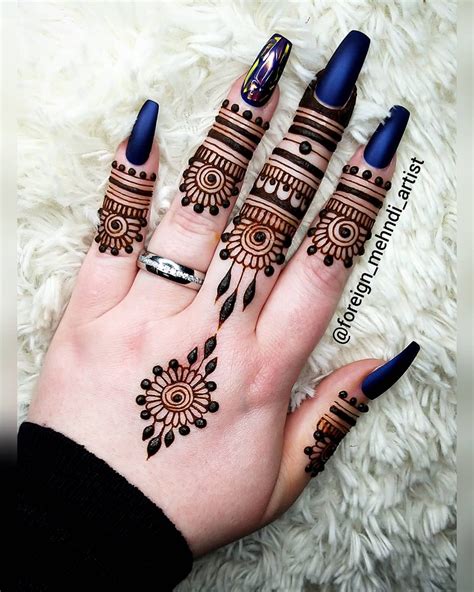 Simple Henna Hand Designs